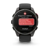 Išmanusis laikrodis Garmin fēnix® 8 Pro – 47 mm, AMOLED Sapphire, Pilkos anglies spalvos DLC titanas su juodos / pilkos akmenukų spalvos silikoniniu dirželiu