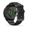 Išmanusis laikrodis Garmin fēnix® 9 Pro inReach® – 47 mm, Pilkos anglies spalvos DLC titanas su juodos / akmenėlių pilkos spalvos silikoniniu dirželiu | 010-04336-11
