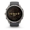 Išmanusis laikrodis Garmin fēnix® 9 Pro inReach® – 51 mm, Titanas su grafito spalvos / juodu silikoniniu dirželiu | 010-04337-21