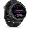 Išmanusis laikrodis Garmin Forerunner® 570 - 42mm Pilkai melsvos spalvos aliuminis su permatomu juodu / juodu dirželiu