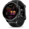 Išmanusis laikrodis Garmin Forerunner® 570 - 47mm, Pilkai melsvos spalvos aliuminis su permatomu juodu / juodu dirželiu