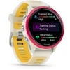 Išmanusis laikrodis Garmin Forerunner® 570 - 42mm Rožinės spalvos aliuminis su permatomu kreminės / mango spalvos dirželiu