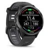Išmanusis laikrodis Garmin Forerunner 970, Pilkos spalvos DLC titanas su juodu korpusu ir juodu / permatomu baltojo akmens dirželiu