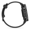 Išmanusis laikrodis Garmin Forerunner 970, Pilkos spalvos DLC titanas su juodu korpusu ir juodu / permatomu baltojo akmens dirželiu