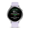 Išmanusis laikrodis Garmin Venu® 4 - 41 mm Sidabro spalvos su šviesiai violetinės spalvos silikoniniu dirželiu | 010-03013-01