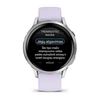 Išmanusis laikrodis Garmin Venu® 4 - 41 mm Sidabro spalvos su šviesiai violetinės spalvos silikoniniu dirželiu | 010-03013-01