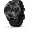 Išmanusis laikrodis Garmin vívomove® Trend, Skalūno spalvos nerūdijančiojo plieno apvadas, su juodu korpusu ir silikoniniu dirželiu