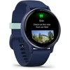 Išmanusis laikrodis Garmin vívoactive® 5 Mėlynos metalo spalvos aliuminio apvadas su mėlynu korpusu ir silikoniniu dirželiu