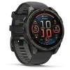 Garmin Išmanusis laikrodis Fenix 8 – 47 mm, AMOLED Sapphire, Pilkos anglies spalvos DLC titanas su juodai pilkos spalvos silikoniniu dirželiu