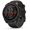 Garmin Išmanusis laikrodis Fenix 8 – 47 mm, AMOLED Sapphire, Pilkos anglies spalvos DLC titanas su juodai pilkos spalvos silikoniniu dirželiu