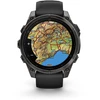 Garmin Išmanusis laikrodis Fenix 8 – 47 mm, AMOLED Sapphire, Pilkos anglies spalvos DLC titanas su juodai pilkos spalvos silikoniniu dirželiu