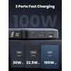 Išorinė baterija UGREEN Nexode 25188, 20000 mAh, 100 W, 2 × USB-C, USB-A, LED ekranas