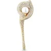 Blizganti paauksuota sagė Jwl Luxury Pearls Calla Flower, 2 viename (JL0815)