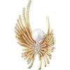 Jwl Luxury Pearls Paauksuota angelo formos segė su perlu ir kristalais JL0822