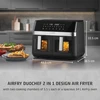 Karšto oro gruzdintuvė Caso Design DuoChef, 2200 W, 14 L, juodos spalvos