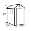 Keter sodo namelis sandėliukas DARWIN 4x6 Pilkas 125,8 x 184,5 x 205 cm
