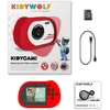 KIDYWOLF vandeniui atsparus skaitmeninis fotoaparatas KIDYCAM, raudonas