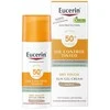 Eucerin Oil Control Dry Touch Gel Cream SPF 50+ Tinted Medium apsauginis kremas nuo saulės su atspalviu, 50 ml