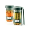 Lékué stiklainių rinkinys daržovių rauginimui Pickles Kit, žalios spalvos