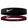Sportinė galvos juosta Nike Flex | juodos/bordo spalvos, 2 vnt.