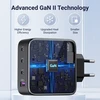 Sieninis įkroviklis UGREEN Nexode 100W, 3x USB-C + USB-A, GaN, Power Delivery, sulankstomas kištukas