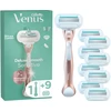 Skustuvas moterims Gillette Venus Deluxe Smooth Sensitive Rosegold + 9 skutimosi galvutės