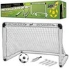 Sulankstomi futbolo vartai su kamuoliu ir pompa 90x61x59 cm