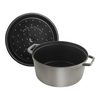 Staub La Cocotte 26 cm apvalus ketaus puodas troškinimui, grafito pilkos spalvos | 40509-312-0