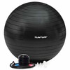 Tunturi Anti Burst gimnastikos kamuolys su pompa, 55 cm, juodos spalvos