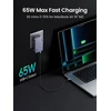 Mobiliųjų įrenginių ir nešiojamųjų kompiuterių sieninis įkroviklis UGREEN Pro 65W 3-Port GaN Ultra-Slim, su greituoju įkrovimu