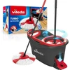 Vileda Easy Wring &amp; Clean Turbo Grindų plovimo šluota su besisukančiu gręžtuvu | Teleskopinė rankena 85 – 123 cm