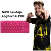 Žaidimų klaviatūra Logitech G Pro X TKL Lightspeed, US išdėstymas, Rožinės spalvos