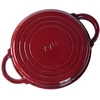 Apvalus emaliuotas ketaus puodas Zyle 2 in 1, ZY11RKI Ø22 cm, raudonas, 3,8 l
