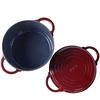 Apvalus emaliuotas ketaus puodas Zyle 2 in 1, ZY11RKI Ø22 cm, raudonas, 3,8 l