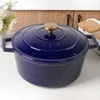 Apvalus emaliuotas ketaus puodas Zyle ZY020BLKI, mėlynas, Ø 27 cm, 6 l