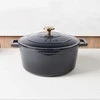 Apvalus emaliuotas ketaus puodas Zyle ZY020DGKI, pilkas, Ø 27 cm, 6 l