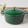 Apvalus emaliuotas ketaus puodas Zyle ZY020GRKI, žalias, Ø 27 cm, 6 l