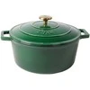 Apvalus emaliuotas ketaus puodas Zyle ZY020GRKI, žalias, Ø 27 cm, 6 l