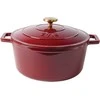 Apvalus emaliuotas ketaus puodas Zyle ZY020RKI, raudonas, Ø 27 cm, 6 l