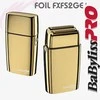 Mobili įkraunama plaukų skutimo mašinėlė BaByliss PRO Double Foil Metal Shaver Gold FXFS2GE, aukso spalvos