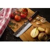 Damasko plieno peilis KAMAZAKI, Nakiri peilis, 18 cm, KZI218KN