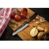 Damasko plieno peilis KAMAZAKI, Santoku peilis, 18 cm, KZI219KN