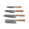 Damasko plieno peilių rinkinys kepsniams KAMAZAKI, 4 vnt. KZI003SET