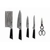 Damasko plieno peilių rinkinys su stovu KAMAZAKI, 4 vnt. KZI004SET