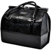 Lagaminas makiažo priemonėms Osom Professional Leather Soft Sided Cosmetic Case OSOMKSC080BL, kosmetologams, juodos spalvos