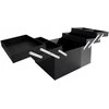 Lagaminas makiažo priemonėms Osom Professional Leather Soft Sided Cosmetic Case OSOMKSC080BL, kosmetologams, juodos spalvos