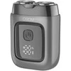 Mini plaukų skutimo mašinėlė-barzdaskutė OSOM LED Metal Body Dual Blade Rotary Shaver OSOM02973, pilkos spalvos