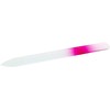 Stiklinė nagų dildė OSOM Professional NF04C22C03, smailiu galu, dvipusė su plastikiniu įdėklu, 13,5 cm