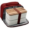 Pietų dėžutė su termo maišeliu Akinod Bento+Lunch bag 11:58 Blanc/Terracotta, AKI000056