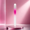 Stiklinė nagų dildė OSOM Professional NF04C22C03, smailiu galu, dvipusė su plastikiniu įdėklu, 13,5 cm